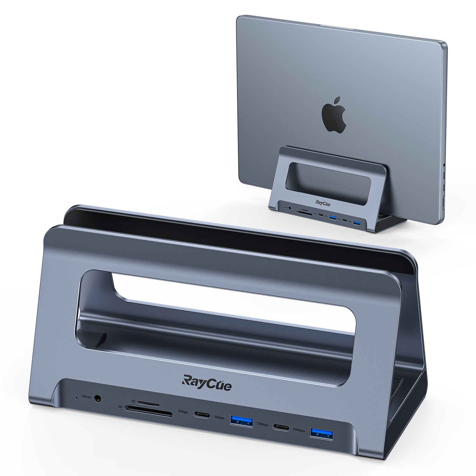 RayCue USB C Docking Station Dual Monitor for MacBook Pro/Air