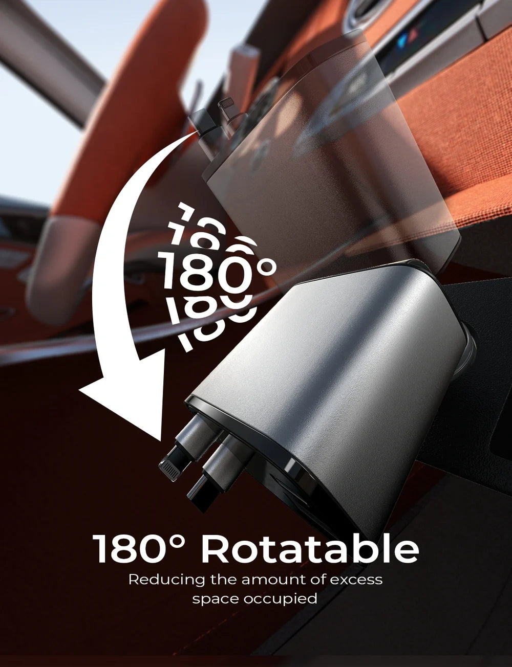 Retractable Car Charger Adapter[4 in 1&69W]