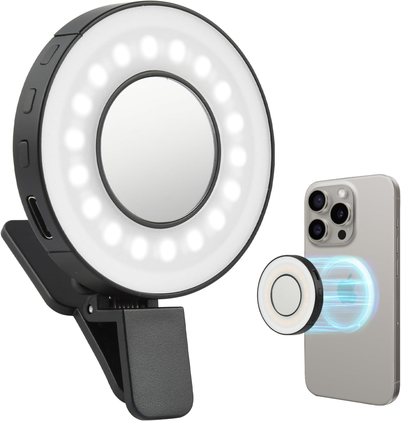 Magnetic Ring Light 4 Brightness Level for Webcam Light/Zoom Lighting/Video Conference/Selfie