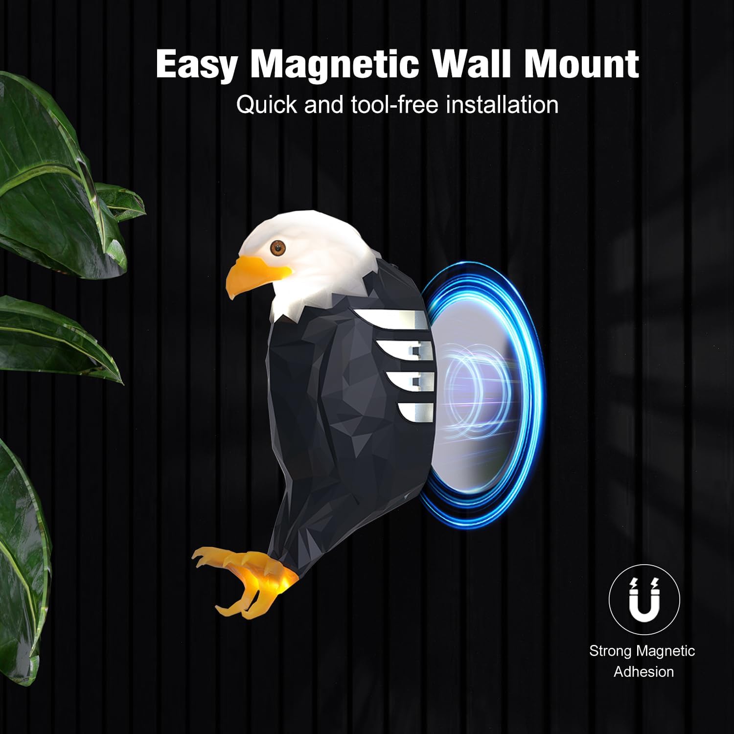 Bald Eagle Wall Light, American Eagle Night Light with Remote Control