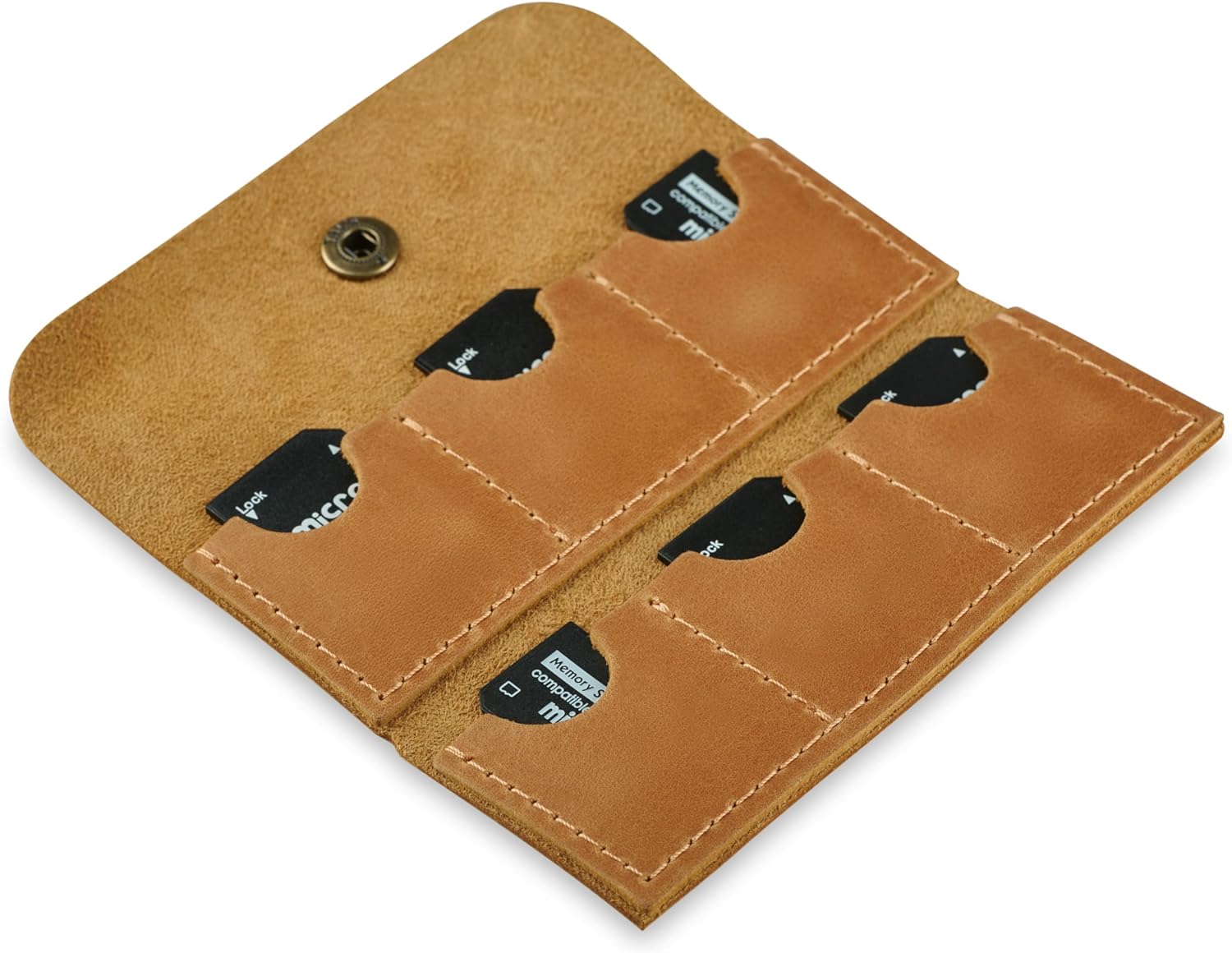 Leather SD Card Holder, SD Card Case, Travel Memory Card Case