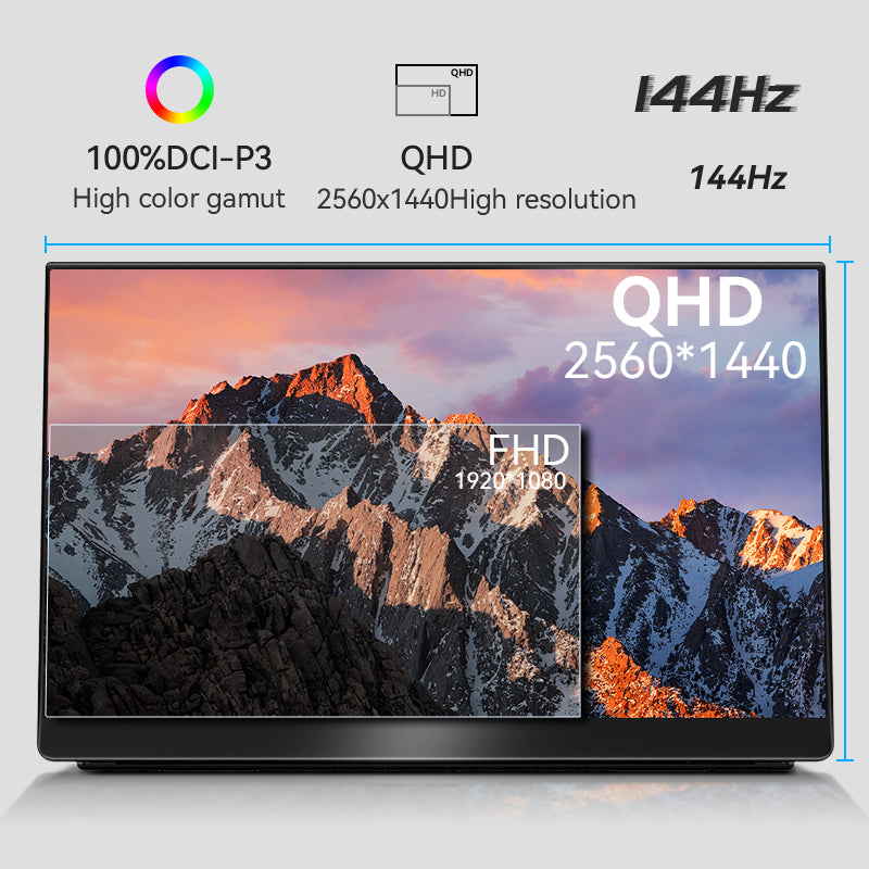 Q3g 15.6" QHD 2K 144Hz Portable Touchscreen Monitor with Stylus Support