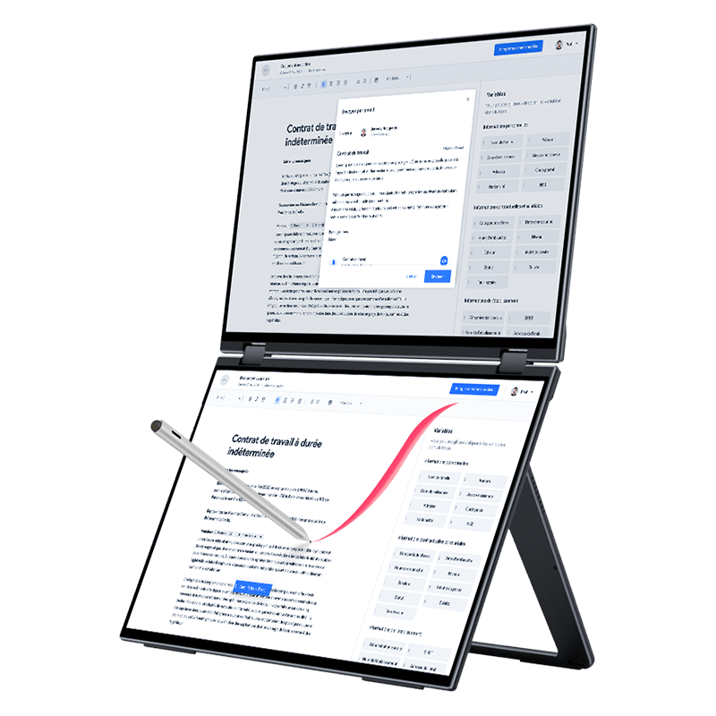 X2 Foldable 16'' QLED Dual View Touchscreen Monitor with Stylus Support